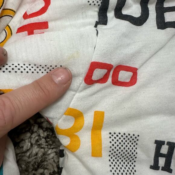 Vintage Hobie Spellout Graphic Allover Print Reversible Sweatshirt S Small - Picture 7 of 12